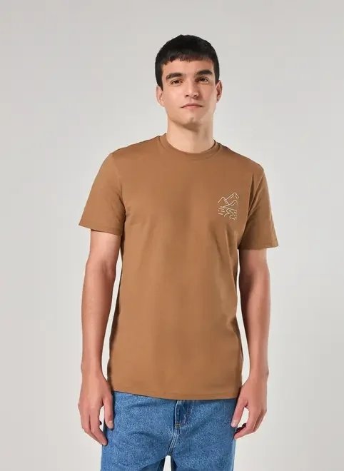 camiseta regular marrom mountain camiseta regular marrom mountain