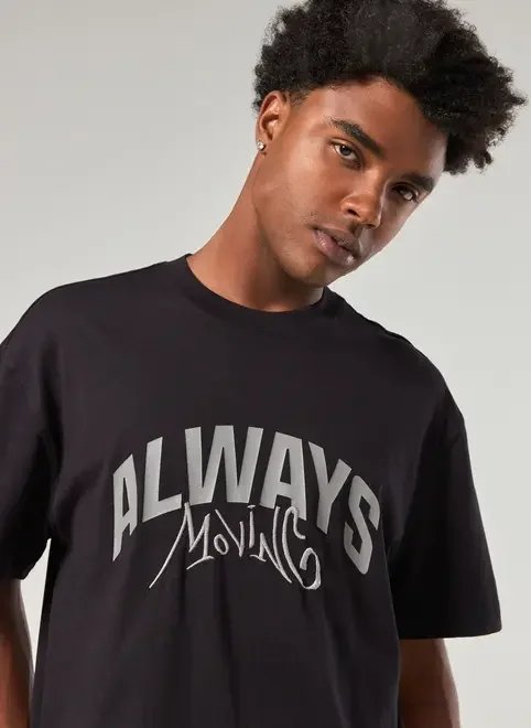 camiseta preta box always moving camiseta preta box always moving