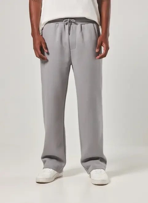 calça moletom cinza reta calça moletom cinza reta