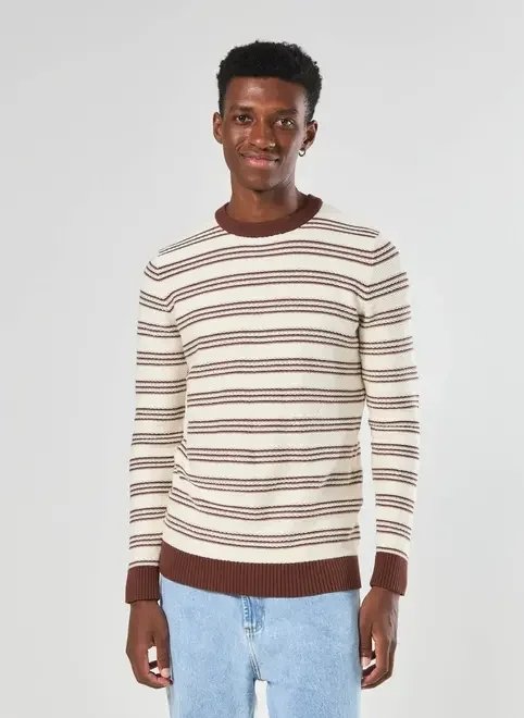 blusa em malha retilínea listrada blusa em malha retilínea listrada