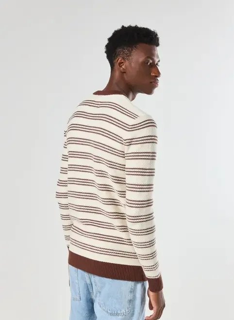 blusa em malha retilínea listrada blusa em malha retilínea listrada