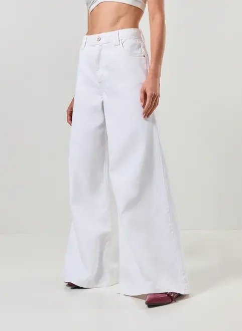 calça pantalona sarja off-white calça pantalona sarja off-white