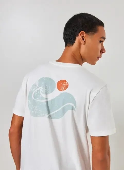 camiseta off-white estampa onda camiseta off-white estampa onda