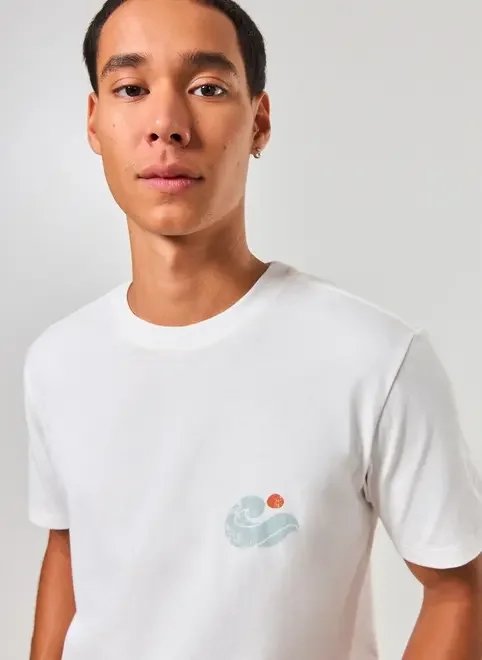 camiseta off-white estampa onda camiseta off-white estampa onda