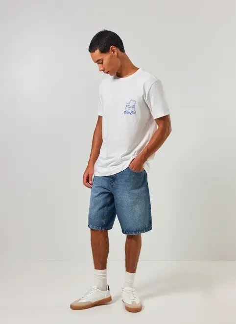 camiseta off-white estampa azul camiseta off-white estampa azul