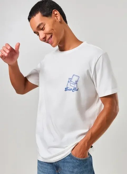 camiseta off-white estampa azul camiseta off-white estampa azul