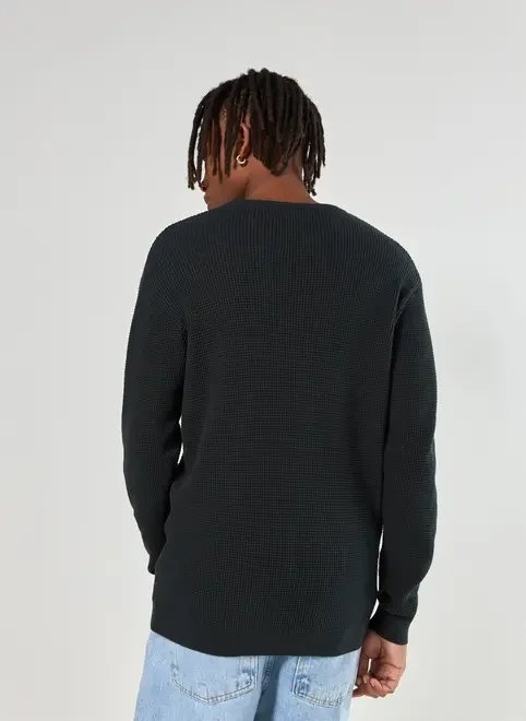 blusa de tricô com textura waffle blusa de tricô com textura waffle