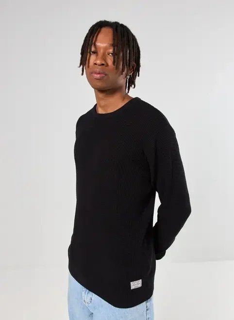 blusa de tricô com textura waffle blusa de tricô com textura waffle