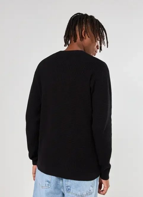 blusa de tricô com textura waffle blusa de tricô com textura waffle