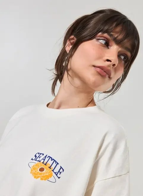 camiseta box oversized seattle flowers camiseta box oversized seattle flowers