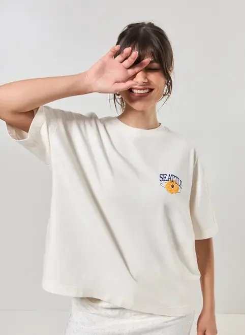 camiseta box oversized seattle flowers camiseta box oversized seattle flowers