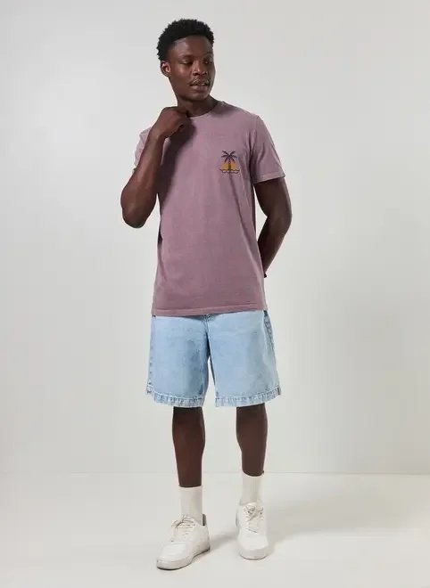 camiseta roxa estonada coqueiro camiseta roxa estonada coqueiro