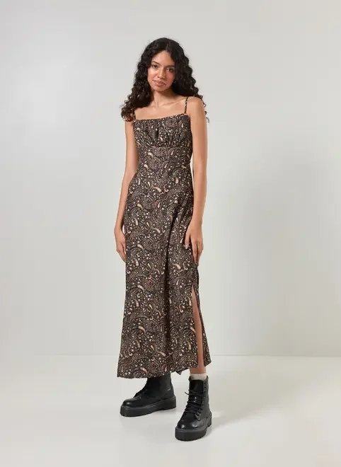 vestido midi estampa paisley vestido midi estampa paisley