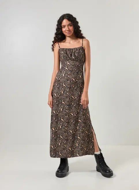 vestido midi estampa paisley vestido midi estampa paisley