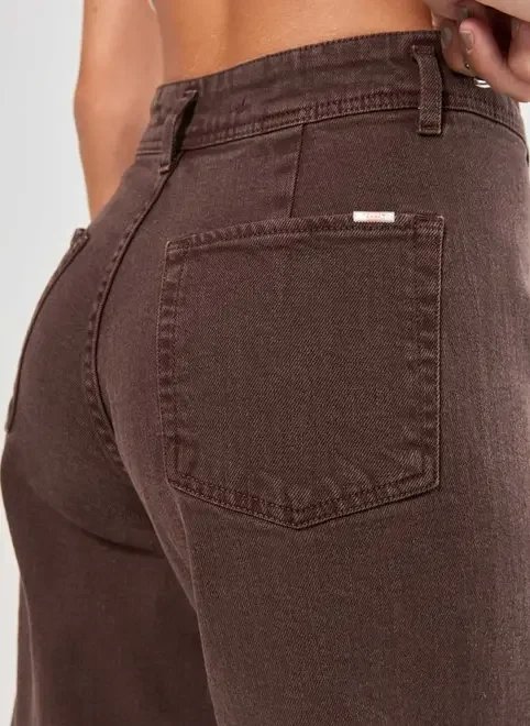 calça sarja wide leg com elastano calça sarja wide leg com elastano