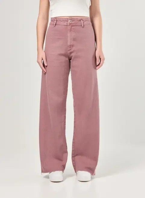 calça sarja wide leg com elastano calça sarja wide leg com elastano