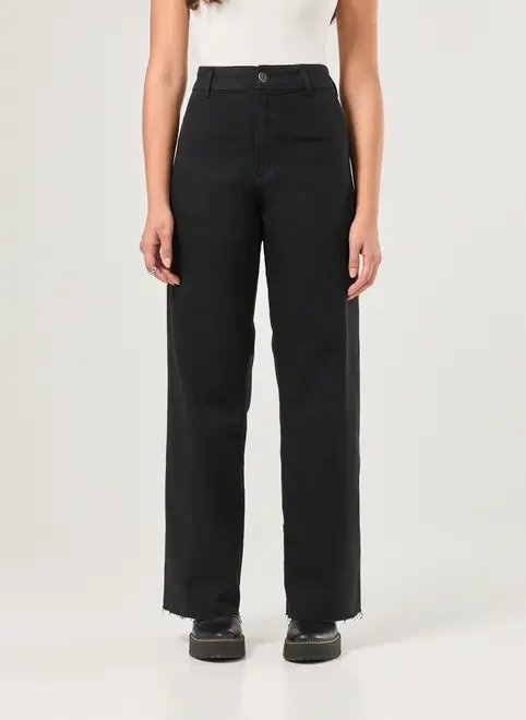 calça sarja wide leg com elastano calça sarja wide leg com elastano