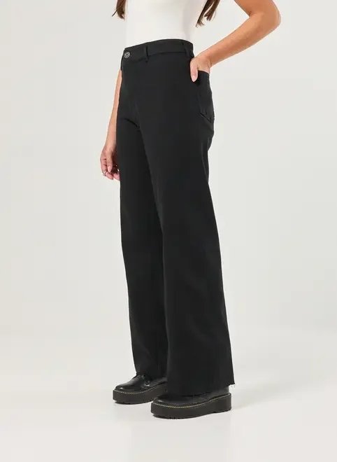 calça sarja wide leg com elastano calça sarja wide leg com elastano