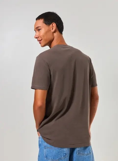 camiseta marrom estonada tropical camiseta marrom estonada tropical