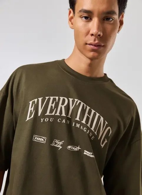 camiseta oversized verde everything camiseta oversized verde everything