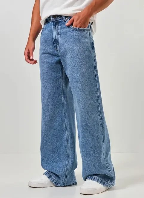 calça oversized jeans marmorizado calça oversized jeans marmorizado
