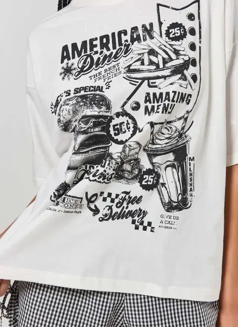 camiseta oversized american food camiseta oversized american food