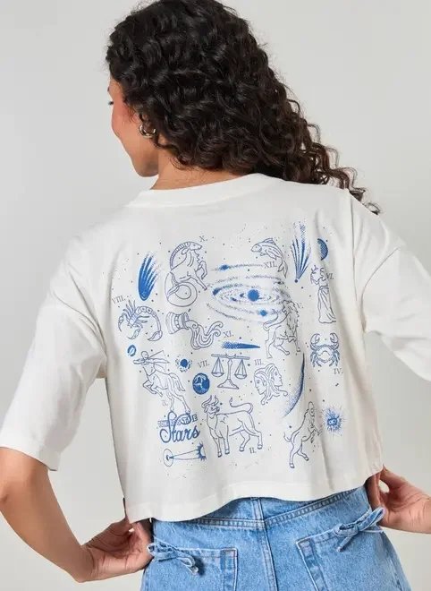 camiseta cropped zodíaco camiseta cropped zodíaco