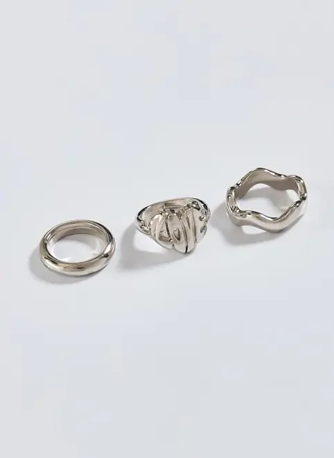 conjunto anéis prateados love conjunto anéis prateados love