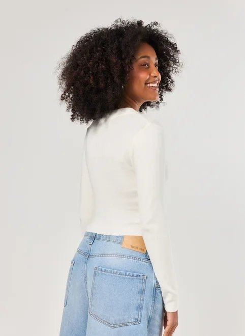 blusa cropped tricô liso blusa cropped tricô liso