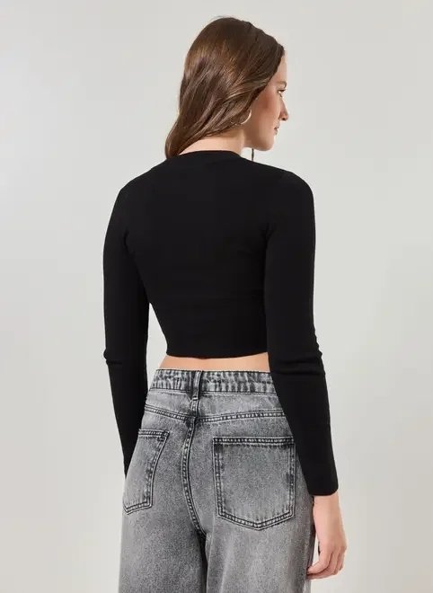 blusa cropped tricô liso blusa cropped tricô liso