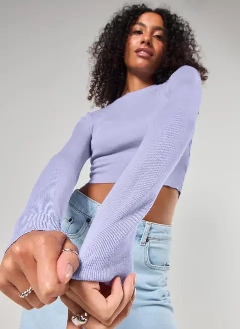 blusa cropped tricô liso blusa cropped tricô liso