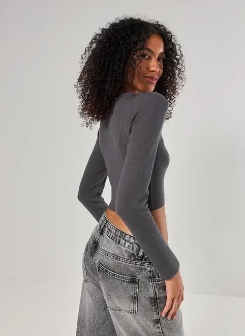 blusa cropped tricô liso blusa cropped tricô liso