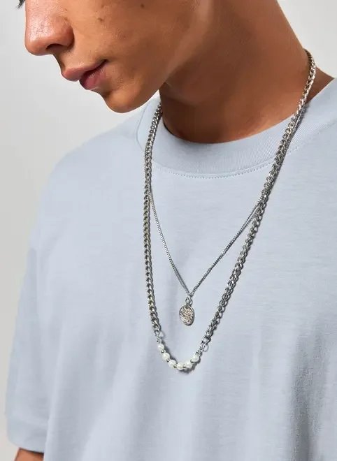 conjunto colar e corrente pérolas conjunto colar e corrente pérolas