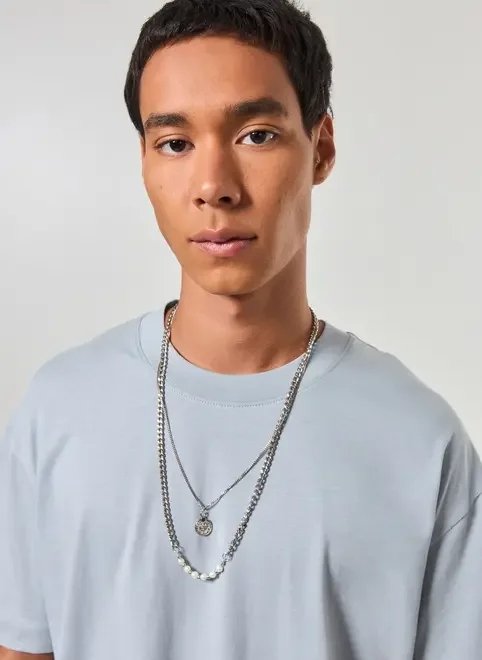 conjunto colar e corrente pérolas conjunto colar e corrente pérolas