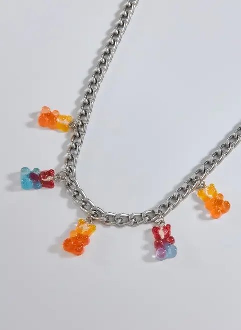 colar corrente ursinhos coloridos colar corrente ursinhos coloridos