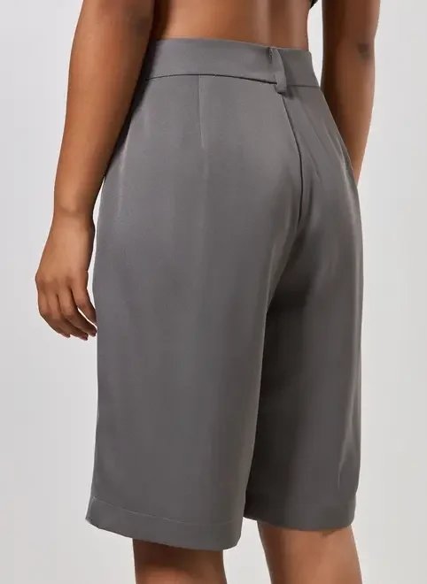 bermuda jorts alfaiataria chumbo bermuda jorts alfaiataria chumbo