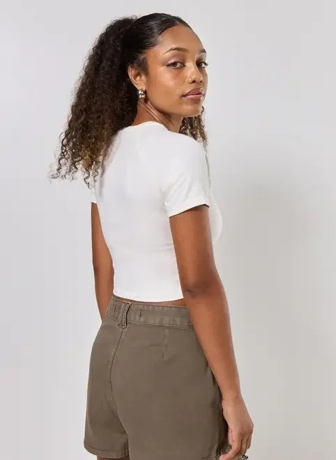 cropped franzido off-white cropped franzido off-white