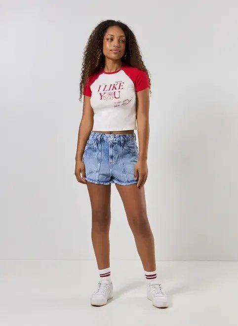 mini tee raglan like you mini tee raglan like you