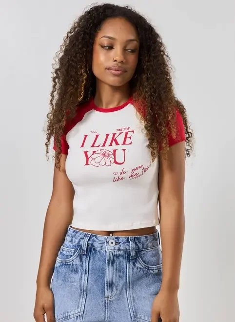 mini tee raglan like you mini tee raglan like you