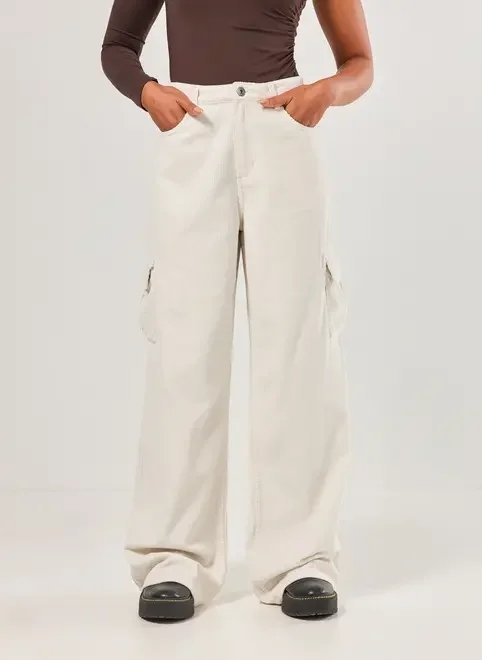 calça cargo em veludo cotelê calça cargo em veludo cotelê