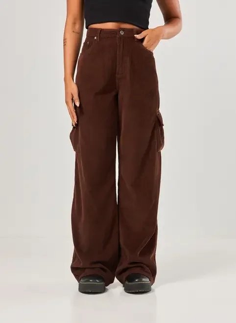 calça cargo em veludo cotelê calça cargo em veludo cotelê