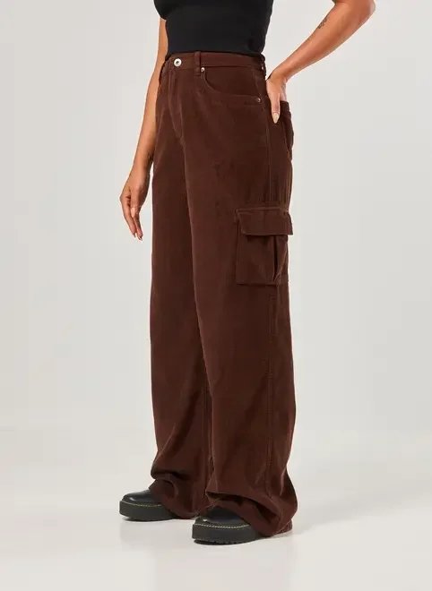 calça cargo em veludo cotelê calça cargo em veludo cotelê