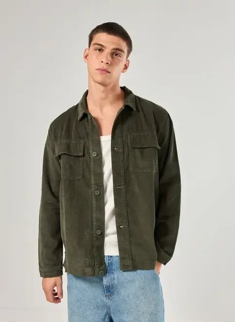 jaqueta estilo camisa cotelê jaqueta estilo camisa cotelê