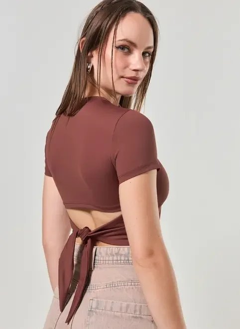 cropped poliamida amarração nas costas cropped poliamida amarração nas costas