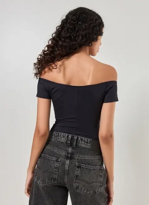 body poliamida ombro a ombro preto body poliamida ombro a ombro preto