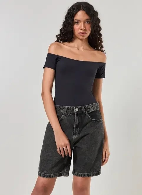 body poliamida ombro a ombro preto body poliamida ombro a ombro preto