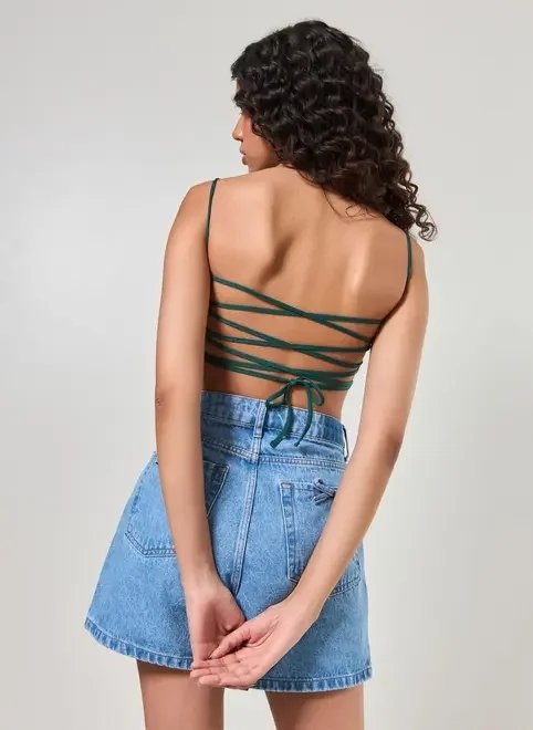 cropped em poliamida costas abertas cropped em poliamida costas abertas