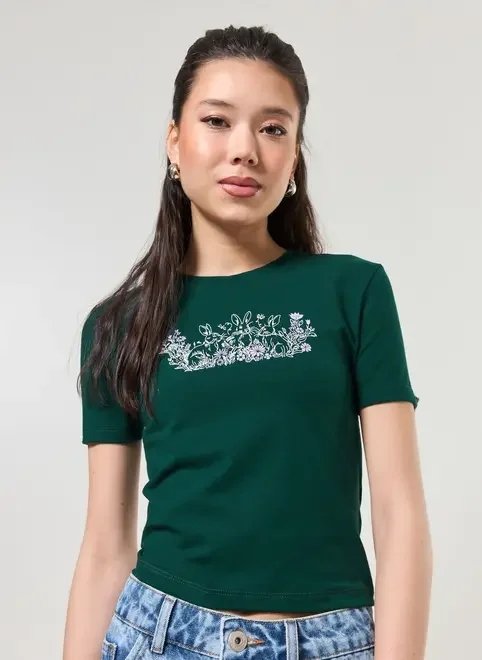 mini tee verde coelhinhos mini tee verde coelhinhos