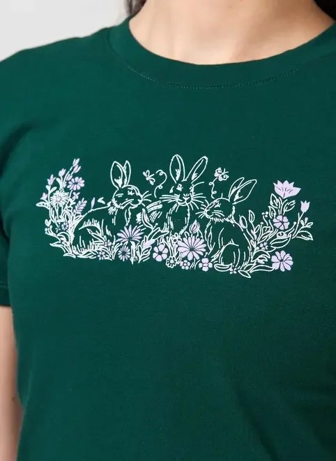 mini tee verde coelhinhos mini tee verde coelhinhos