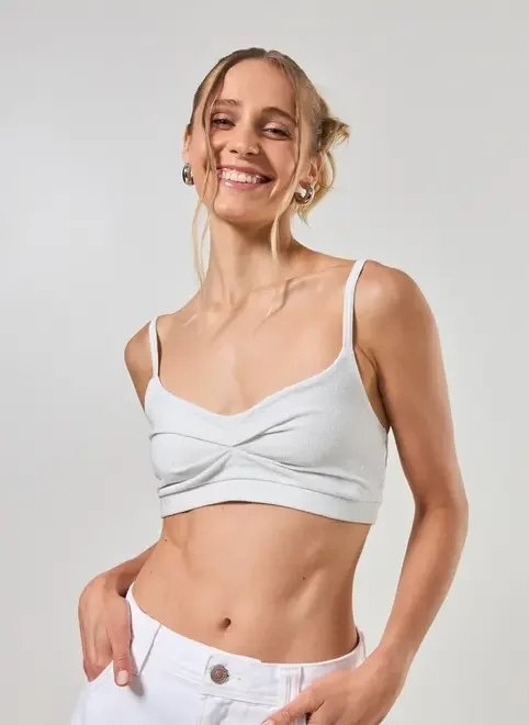 top de brilho com franzido top de brilho com franzido